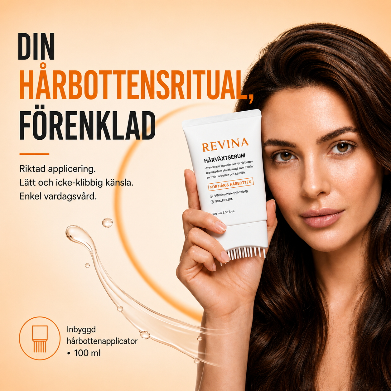 REVINA Hårväxtserum – För Fylligare & Starkare Hår
